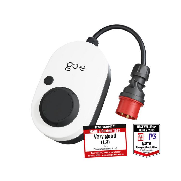 go-e Charger Gemini flex 11 kW (16A trifásico, Blanco/Negro)