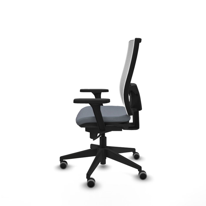 PIQUERAS Y CRESPO Silla de oficina Horna con mecanismo Sincro, Gris y Blanco PIQUERAS Y CRESPO Silla de oficina Horna con mecanismo Sincro, Gris y Blanco