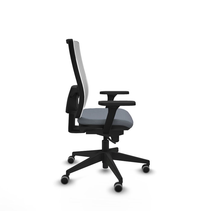 PIQUERAS Y CRESPO Silla de oficina Horna con mecanismo Sincro, Gris y Blanco PIQUERAS Y CRESPO Silla de oficina Horna con mecanismo Sincro, Gris y Blanco