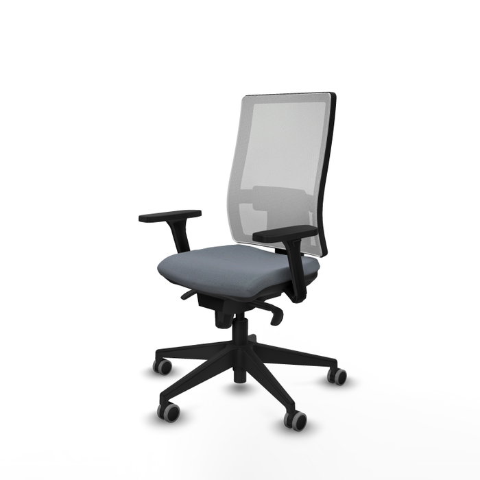 PIQUERAS Y CRESPO Silla de oficina Horna con mecanismo Sincro, Gris y Blanco PIQUERAS Y CRESPO Silla de oficina Horna con mecanismo Sincro, Gris y Blanco