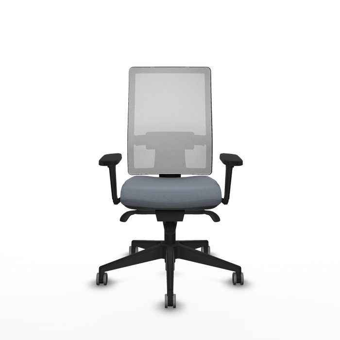PIQUERAS Y CRESPO Silla de oficina Horna con mecanismo Sincro, Gris y Blanco PIQUERAS Y CRESPO Silla de oficina Horna con mecanismo Sincro, Gris y Blanco