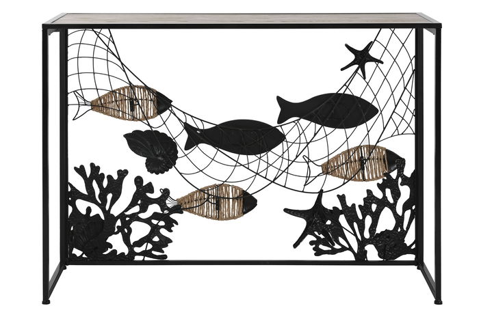 DKD Home Decor Consola Atlantico Natural Multicolor 108 x 37 x 80 cm