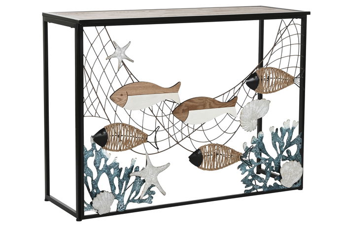 DKD Home Decor Consola Atlantico Natural Multicolor 108 x 37 x 80 cm