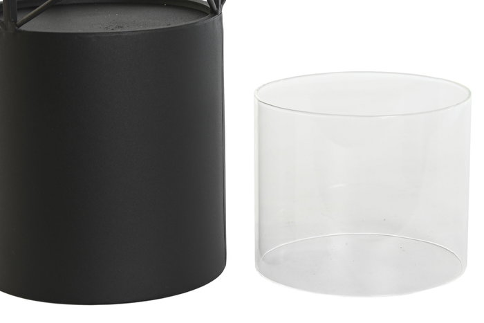 DKD Home Decor Portavelas Negro Metal y Cristal Set de 2 Piezas 24.5 x 46 x 24.5 cm DKD Home Decor Portavelas Negro Metal y Cristal Set de 2 Piezas 24.5 x 46 x 24.5 cm