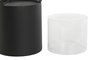 DKD Home Decor Portavelas Negro Metal y Cristal Set de 2 Piezas 24.5 x 46 x 24.5 cm