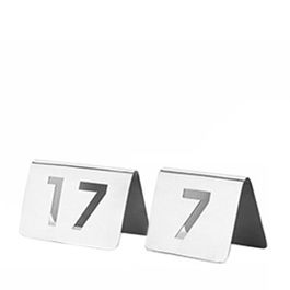 VOLLRATH PUJADAS BERLIN Número Mesa, Complemento de Orfebrería, Colección Berlin, No Apto para Lavavajillas ni Microondas