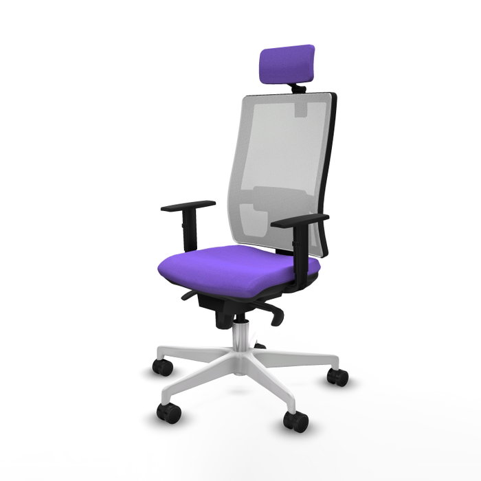 PIQUERAS Y CRESPO Silla de oficina Horna con mecanismo Sincro, Lila y Blanco PIQUERAS Y CRESPO Silla de oficina Horna con mecanismo Sincro, Lila y Blanco