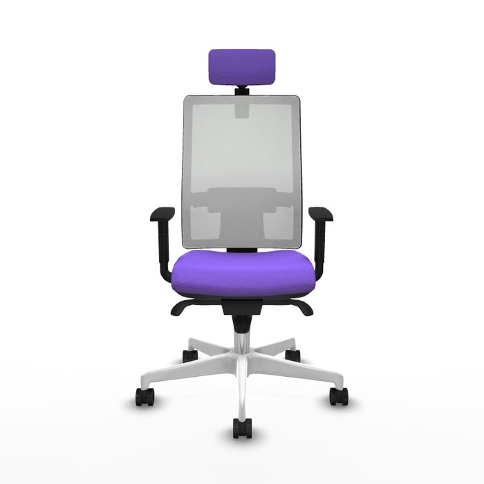 PIQUERAS Y CRESPO Silla de oficina Horna con mecanismo Sincro, Lila y Blanco PIQUERAS Y CRESPO Silla de oficina Horna con mecanismo Sincro, Lila y Blanco