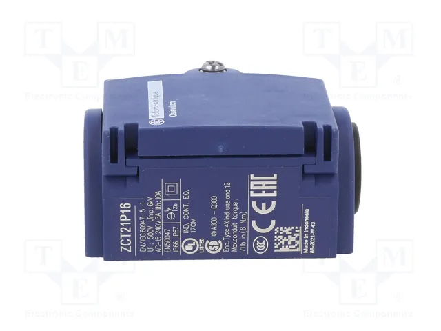 TELEMECANIQUE SENSORS Interruptor de fin de carrera XCKT2102P16 con roldana metálica Ø11,6mm
