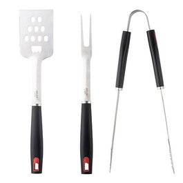 ADLER Set de utensilios para grill - espátula, pincho y pinzas