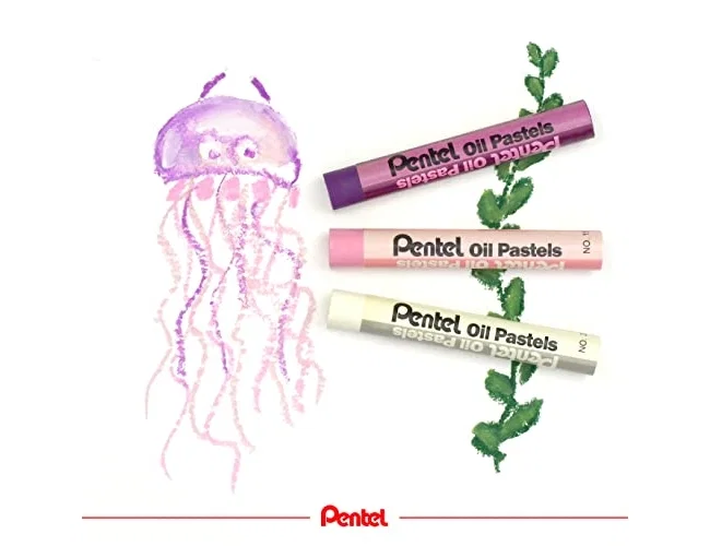 PENTEL Estuche de 50 Pasteles de Aceite Surtidos