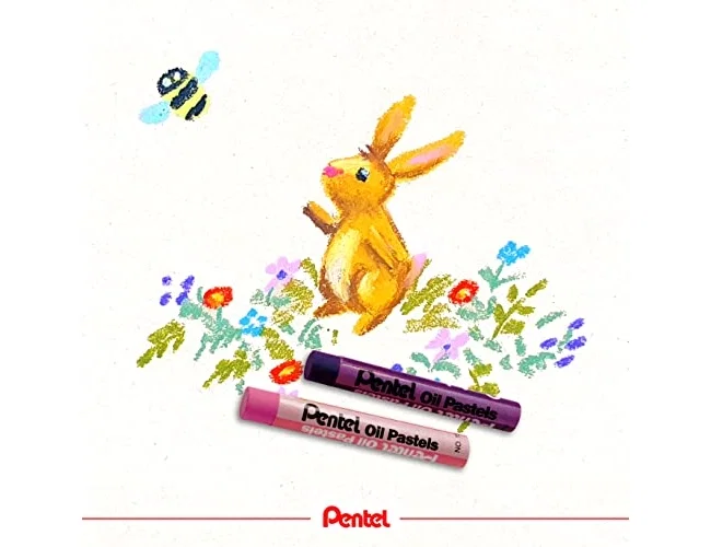PENTEL Estuche de 50 Pasteles de Aceite Surtidos
