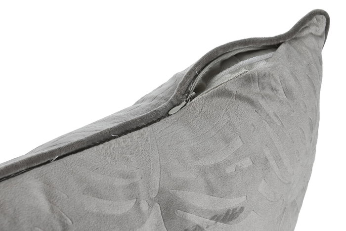 DKD Home Decor Cojín de Poliéster Gris Claro 50x30 cm