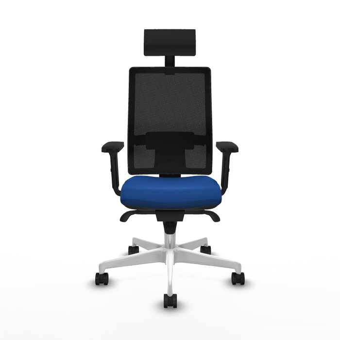 PIQUERAS Y CRESPO Silla de oficina Horna con mecanismo Sincro, Azul y Negro