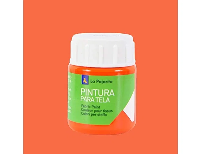La Pajarita Pintura para tela anaranjado 25 ml