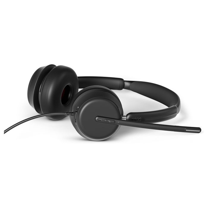 EPOS Impact 860 Auriculares Diadema USB-C para Oficina, Circumaurales Cerrados, Cancelación Híbrida de Ruido, Micrófono Plegable, Negro