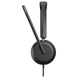 EPOS Impact 860 Auriculares Diadema USB-C para Oficina, Circumaurales Cerrados, Cancelación Híbrida de Ruido, Micrófono Plegable, Negro