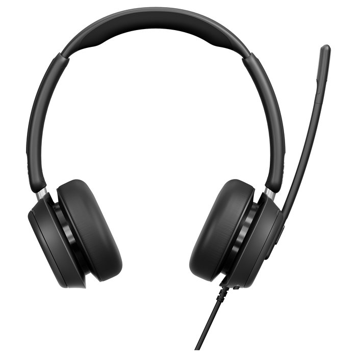 EPOS Impact 860 Auriculares Diadema USB-C para Oficina, Circumaurales Cerrados, Cancelación Híbrida de Ruido, Micrófono Plegable, Negro
