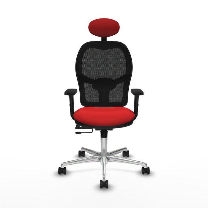 PIQUERAS Y CRESPO Silla de oficina Jorquera con mecanismo Sincro/Traslack, Rojo y Negro PIQUERAS Y CRESPO Silla de oficina Jorquera con mecanismo Sincro/Traslack, Rojo y Negro