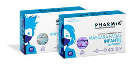 Mascarilla Pharmia Quirurgica Infantil Azul Caja De 20