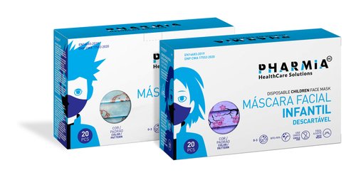 Mascarilla Pharmia Quirurgica Infantil Azul Caja De 20