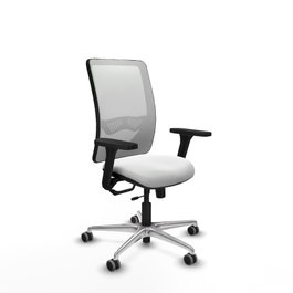PIQUERAS Y CRESPO Silla de oficina Zulema Blanca con mecanismo Sincro/Traslack y Brazos 3D
