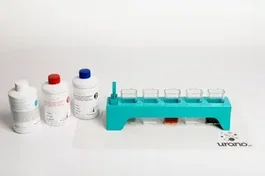 UranoVet Pack Tincion Completo con Base, Cubetas y Reactivos para Laboratorio