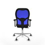 PIQUERAS Y CRESPO Silla de oficina Jorquera con mecanismo Sincro/Traslack Marrón y Azul