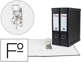 Modulo Archivadores Palanca Pardo Forrado Pvc 2 Uds.Fº 2 An.Mixtas 70Mm Negro