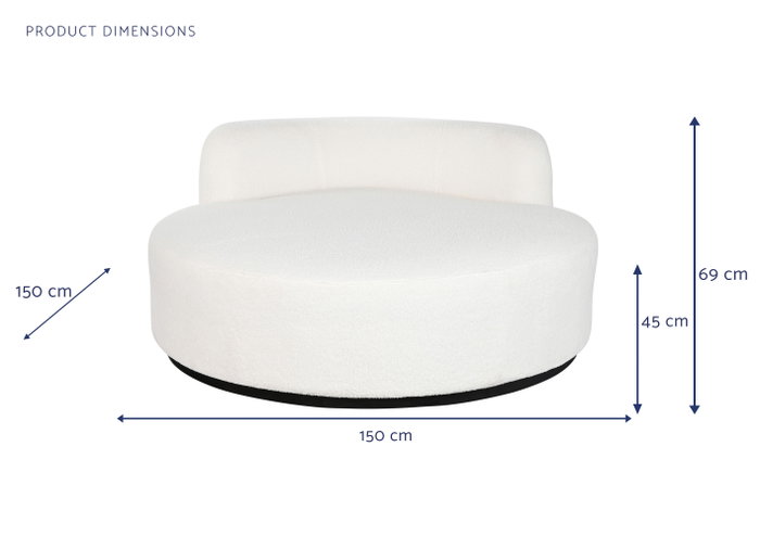 DKD Home Decor Sofá Blanco 150 x 69 x 150 cm DKD Home Decor Sofá Blanco 150 x 69 x 150 cm