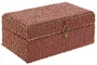 DKD Home Decor Joyero Glam Burdeos Poliester 22 x 12 x 9.5 cm (4 Unidades)