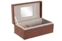DKD Home Decor Joyero Glam Burdeos Poliester 22 x 12 x 9.5 cm (4 Unidades)