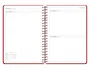 Antartik Agenda Escolar 2026-2027 Espiral, Día por Página A5+, Interior Bilingüe Español-Inglés, Papel FSC 80g, Rojo, con Gomilla y Bolsillo