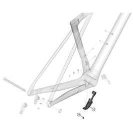 Lapierre Soporte de batería con tornillos Aluminio 31.8 mm 1 1/8 pulgadas para Bicicletas Carrera/BTT