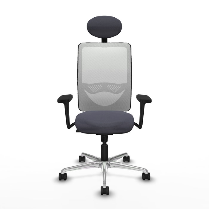 PIQUERAS Y CRESPO Silla de oficina Zulema con mecanismo Sincro, Gris oscuro y Blanco PIQUERAS Y CRESPO Silla de oficina Zulema con mecanismo Sincro, Gris oscuro y Blanco