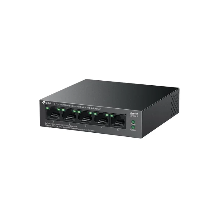 TP-Link LiteWave LS105P Switch de 5 puertos Fast Ethernet con 4 puertos PoE TP-Link LiteWave LS105P Switch de 5 puertos Fast Ethernet con 4 puertos PoE