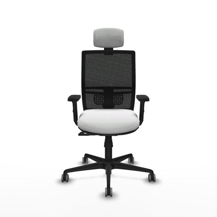 PIQUERAS Y CRESPO Silla de oficina Yunquera con mecanismo Sincro, Blanco y Negro PIQUERAS Y CRESPO Silla de oficina Yunquera con mecanismo Sincro, Blanco y Negro