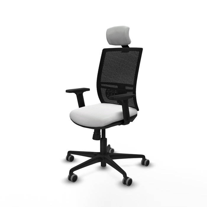 PIQUERAS Y CRESPO Silla de oficina Yunquera con mecanismo Sincro, Blanco y Negro PIQUERAS Y CRESPO Silla de oficina Yunquera con mecanismo Sincro, Blanco y Negro
