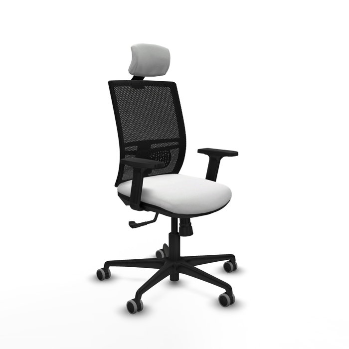 PIQUERAS Y CRESPO Silla de oficina Yunquera con mecanismo Sincro, Blanco y Negro PIQUERAS Y CRESPO Silla de oficina Yunquera con mecanismo Sincro, Blanco y Negro