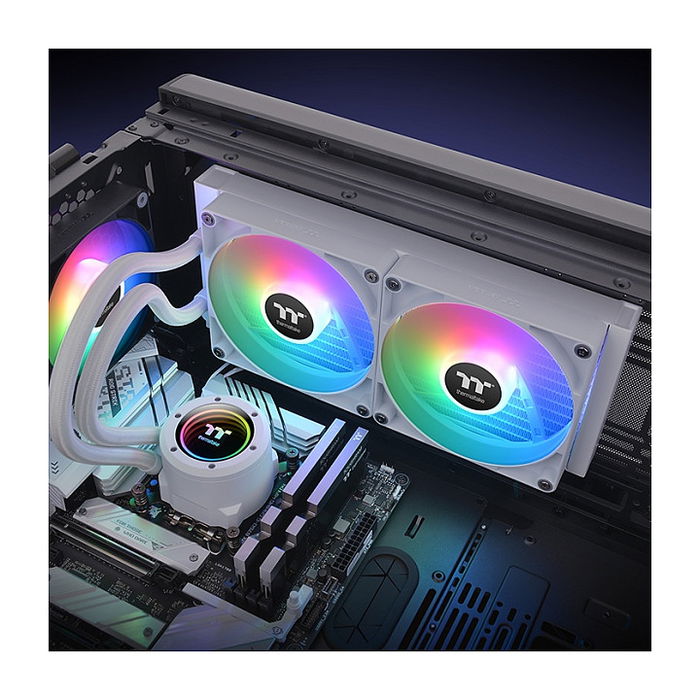 Thermaltake TH280 V2 ARGB Sync CPU Liquid Cooler Snow Edition All-In-One Blanco