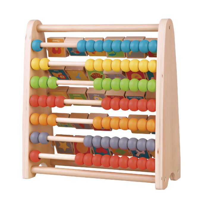 Tachan Ábaco Madera FSC 2 en 1 para Contar y Aprender Letras/Animales +18 meses Tachan Ábaco Madera FSC 2 en 1 para Contar y Aprender Letras/Animales +18 meses
