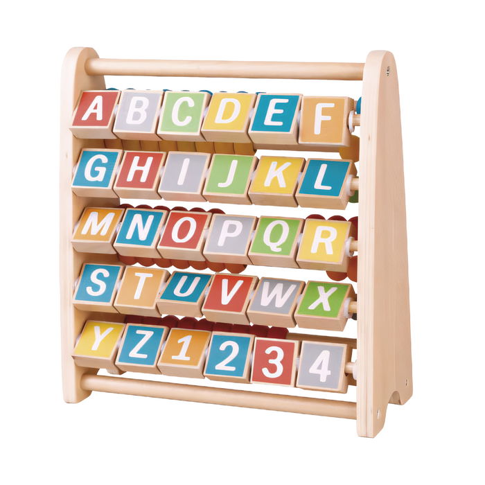 Tachan Ábaco Madera FSC 2 en 1 para Contar y Aprender Letras/Animales +18 meses Tachan Ábaco Madera FSC 2 en 1 para Contar y Aprender Letras/Animales +18 meses