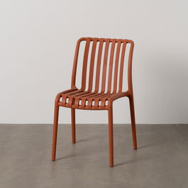 Silla Apilable Terracota Polipropileno 50 X 58 X 80 cm (Set de 2)