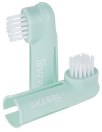 Kerbl Cepillo de Dientes Turquesa 6cm 2 Unidades - Elimina Placa y Reduce Sarro