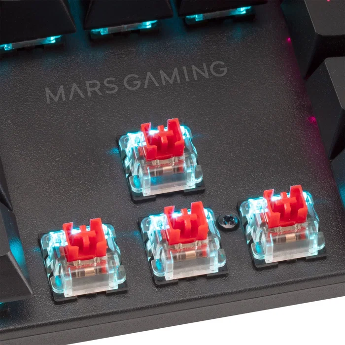 Mars Gaming MK422 Teclado Mecánico RGB Rainbow Negro