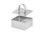 Kinvara Molde Cocina Cuadrado 8 cm x 4 cm x 8 cm Negro Metal (Set de 24)
