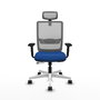 PIQUERAS Y CRESPO Silla de oficina Haches Azul y Gris