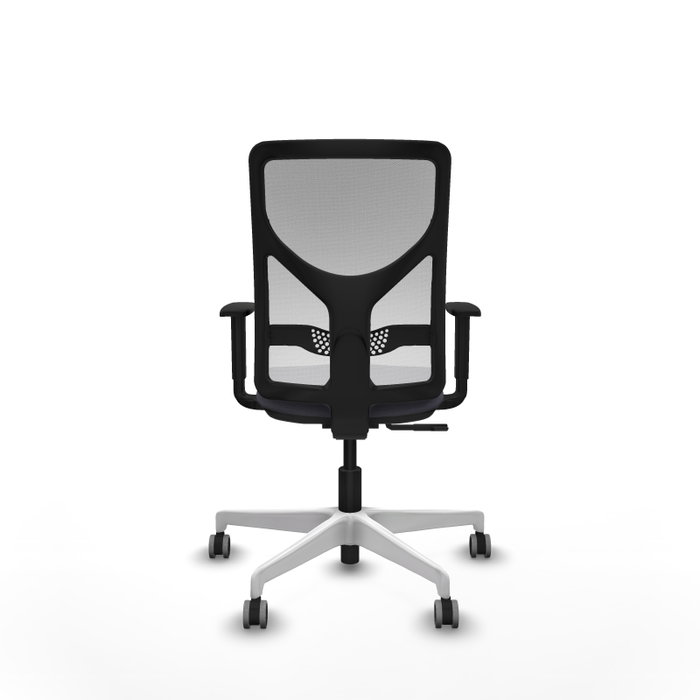 PIQUERAS Y CRESPO Silla de oficina Motilla con mecanismo Sincro, Gris oscuro y Blanco
