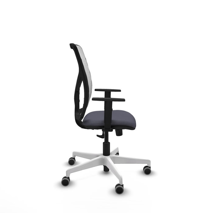 PIQUERAS Y CRESPO Silla de oficina Motilla con mecanismo Sincro, Gris oscuro y Blanco