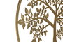 DKD Home Decor Decoración Colgante de Metal Árbol Dorado